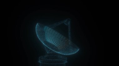 Zemin Uydusu Hud Hologramının 3D çizimi