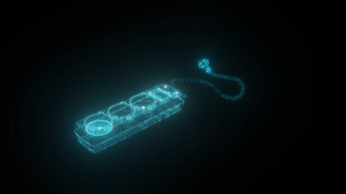 Elektrik Soketi Hologramının 3d resimlendirmesi