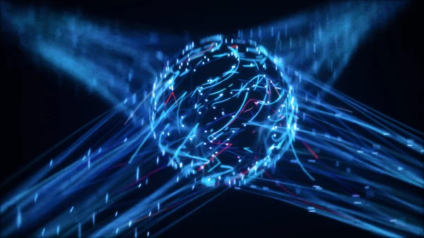 Dijital Ağ Trafik Konsepti 1 'in 3d resimlendirmesi