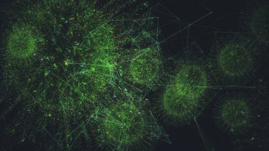 Corona Virüsü Hud Hologramının 3D çizimi