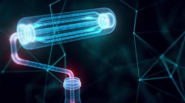 Boya Roller hologramı 4K 'yı kapatın