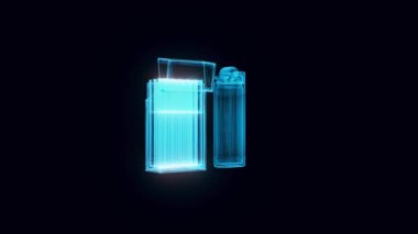 sigara ve çakmak hologram 4k