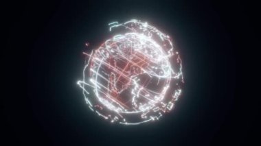 Devre Gemisi Dünya hologramı 4k