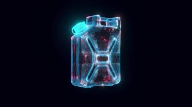 taşınabilir su tankı hologramı 4k