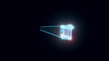 İzole Edilmiş Çiftlik İşçisi Hologramı 4k