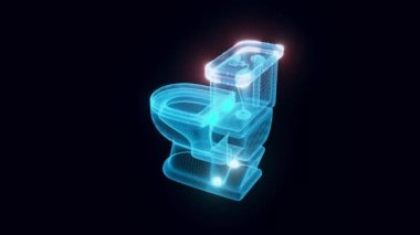 Tuvalet kabı hologramı 4K