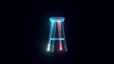 Dışkı hologramının 3D animasyonu 4k