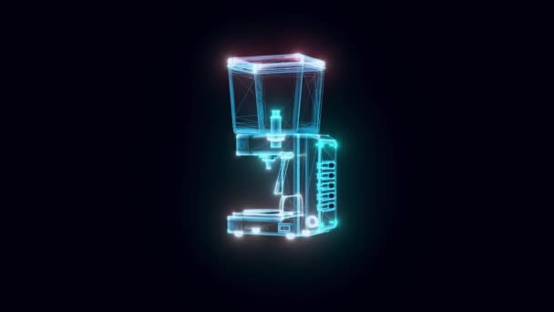 Juice Machine hologram 4k — Stock Video