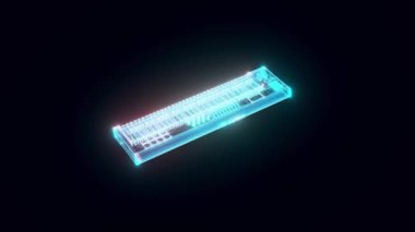 Sentezleyici piyano hologramı 4 km Dönüyor