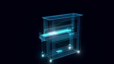 Alman piyano hologramı 4 km Dönüyor