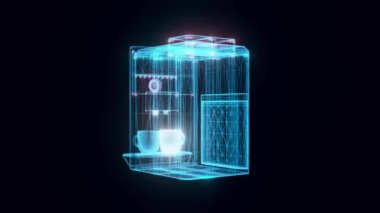 kahve makinesi hologramı 4 km döndürür