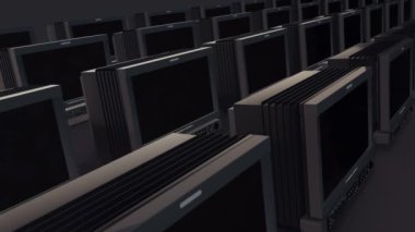 4k sırasına göre bir sürü stüdyo kamera monitörü var.
