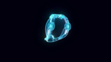 Bilimkurgu miğferi hologramı Dönüyor