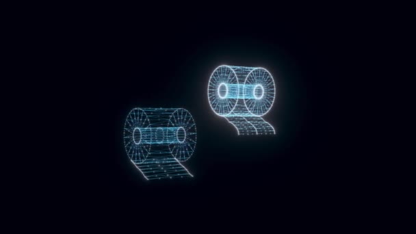 Papel higiênico holograma rotativo — Vídeo de Stock