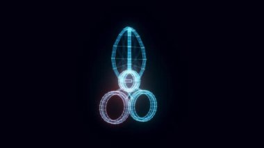 Oyuncak Makas hologramı Dönüyor
