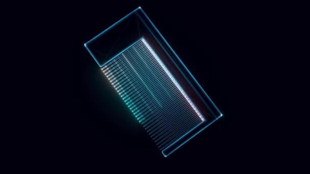 Hårkam hologram roterande — Stockvideo