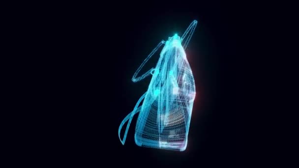 Handtas hologram Roterend — Stockvideo