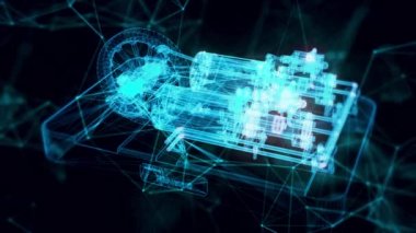 Fabrika Düzeninde İkiz Buhar Motorları Hologramı Kapat
