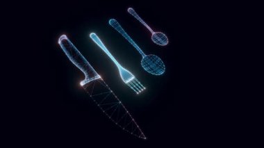 Çatal bıçak hologramı dönüyor