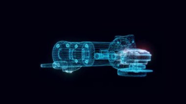Açısal öğütme makinesi hologram Döndürme
