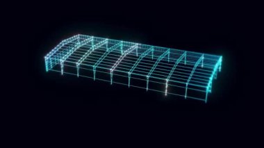 Metal Tel Yapılandırma Hologramı Dönüyor