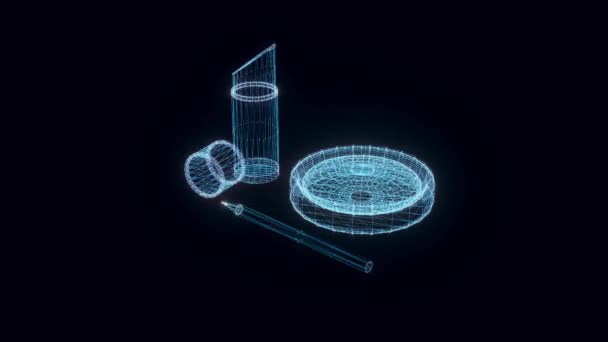 Maquiagem Maquilagem Maquilagem holograma Rotativa — Vídeo de Stock