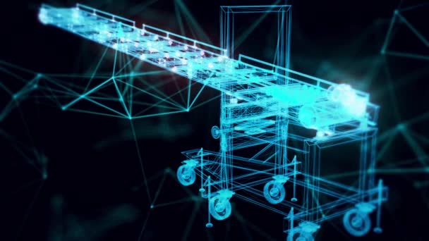 Inklinasi Memuat hologram Conveyor Tutup — Stok Video
