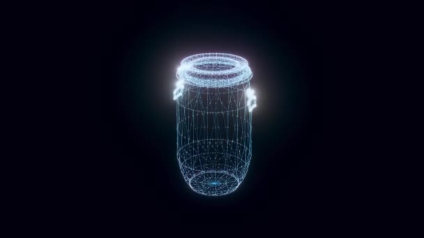 Hologramme de baril en plastique rotatif — Video