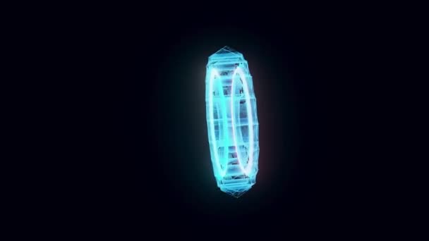 Hologram frézovacího frézovacího kotouče — Stock video