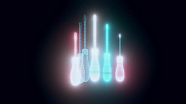 Modern tornavida hologramı Dönüyor