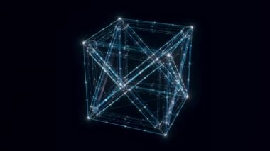 Tahta kutu hologramı Dönüyor