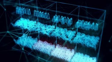 Pazar rafı çörekleri hologramı kapatın