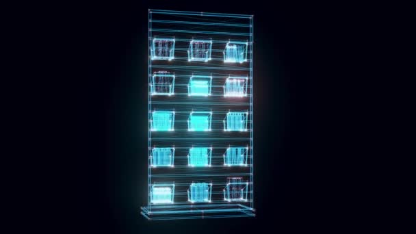 Stojan krémy hologram zavřít — Stock video