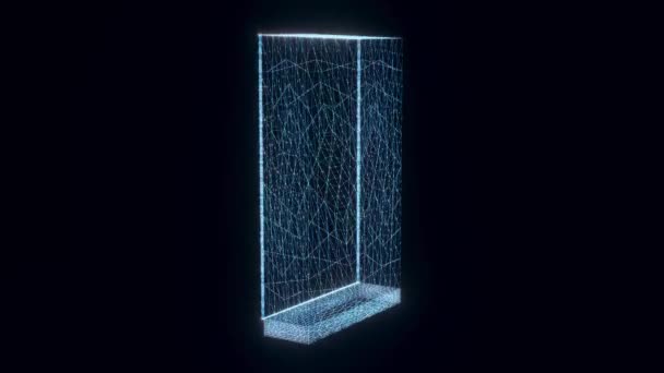 Transformator Box Vertical hologram obrotowy — Wideo stockowe