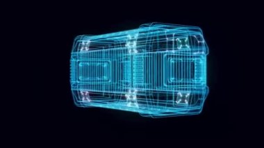 Bilimkurgu askeri konteynır hologramı dönüyor