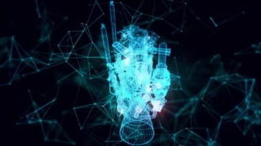 SpaceX Raptor roket motoru hologramı Yaklaş