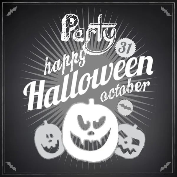 Винтажный плакат Счастливого Хэллоуина. Приглашение на вечеринку — стоковый вектор