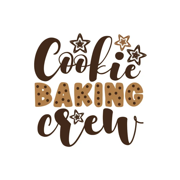 Cookie Eating Crew Lustiges Shirt Design Weihnachten — Stockvektor