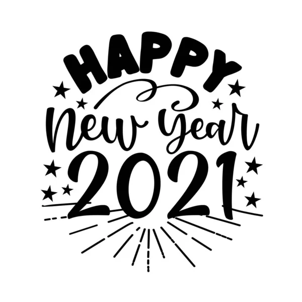 Feliz Ano Novo 2021 Saudação Para Ano Novo Bom Para — Vetor de Stock