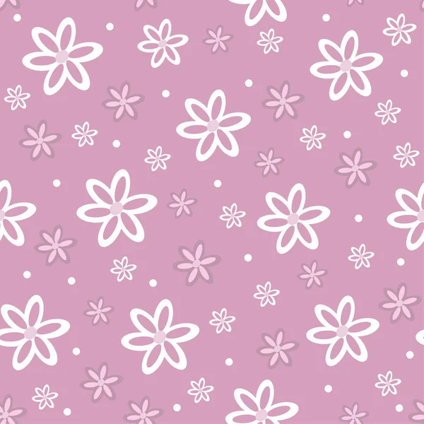 Cute pattern in small flower. Small white flowers. Pastel pink background. The elegant the template for fashion prints