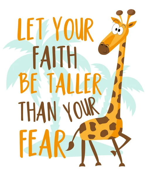 Lass Deinen Glauben Größer Sein Als Deinen Angst Und Motivationstext — Stockvektor