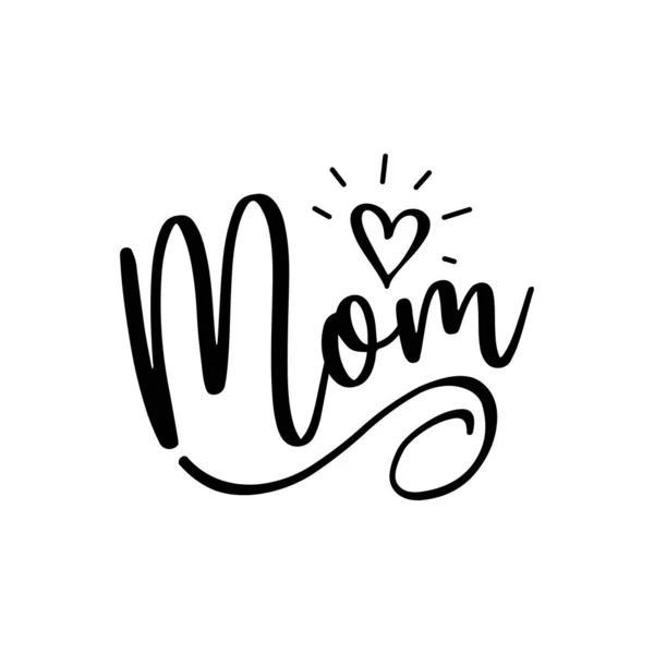 Mamma Kalligrafi Design Bra För Tatuering Gratulationskort Affisch Gåva Design — Stock vektor