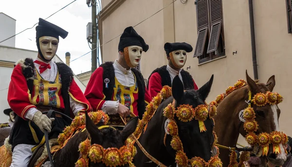 Cavalieri di Sartiglia — Foto Stock