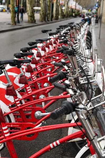 Rote Fahrräder — Stockfoto