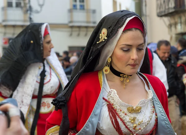 Sardinian typical costumes — Stock Photo, Image