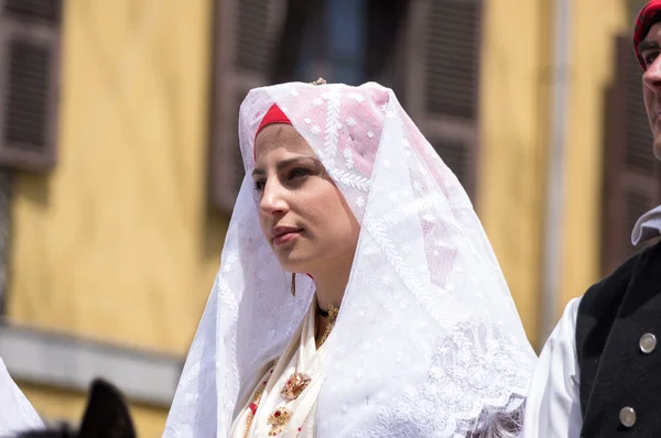 Sardinian typical costumes — Stock Photo, Image