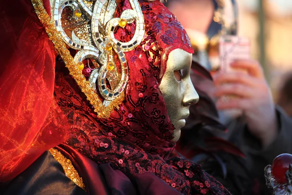 Carnival of Venice - Venetian Masquerade — Stock Photo, Image