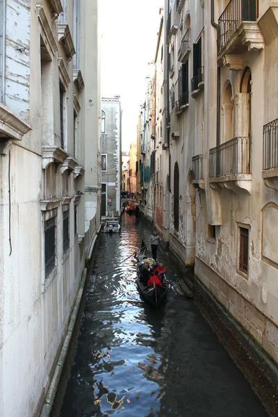 Canal Grande Venezia Gli Edifici Gondole Barche Piccole Imbarcazioni Tutto — Foto Stock