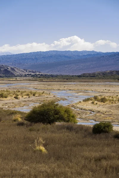 Valley formed by erosion of the river in Salta — Stock Photo, Image