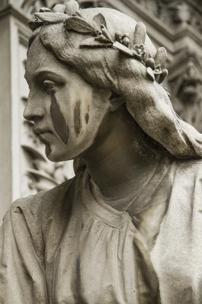 Escultura do rosto de uma mulher — Fotografia de Stock